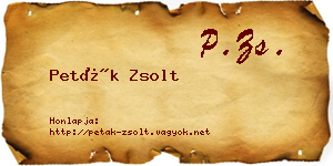 Peták Zsolt névjegykártya